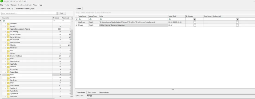 Registry persistence mechanism