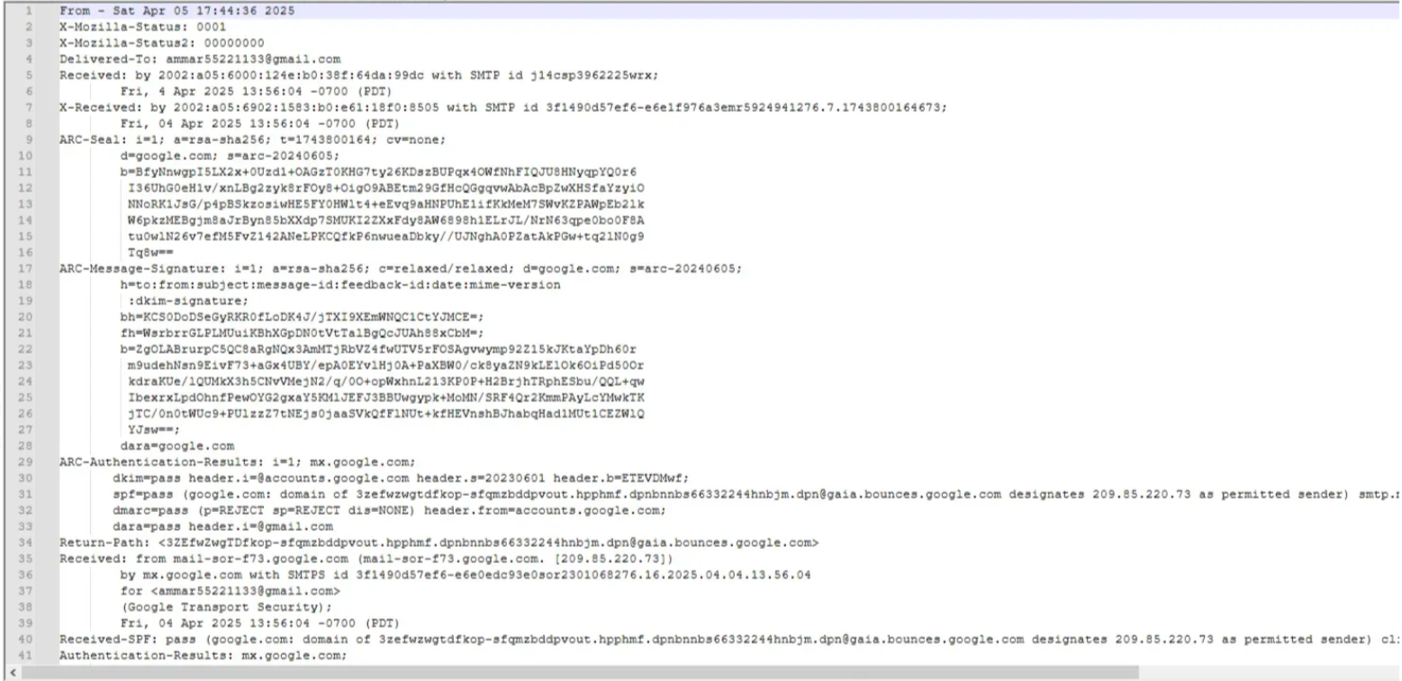 Thunderbird inbox analysis