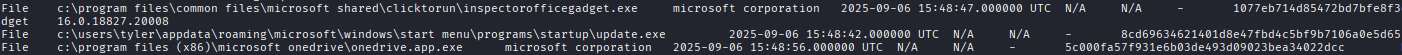 amcache output